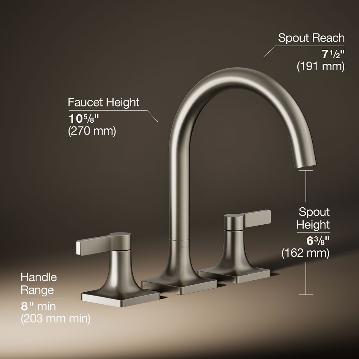 Venza® Deck-mount bath faucet trim