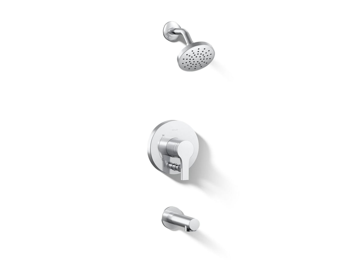 Elate® Rite-Temp® bath and shower trim kit with push-button diverter, 1.5 gpm