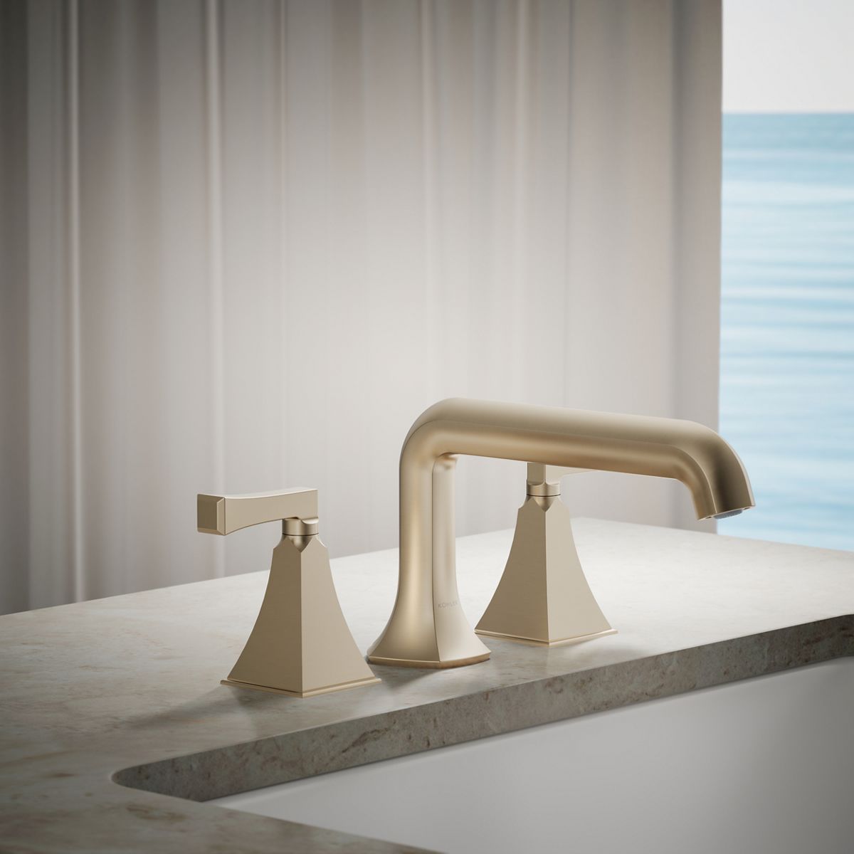 Memoirs® Stately Deck-mount bath faucet handle trim