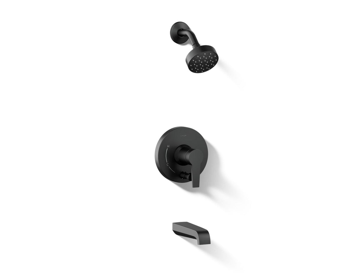 Pitch® Rite-Temp® bath and shower trim kit with push-button diverter, 1.75 gpm