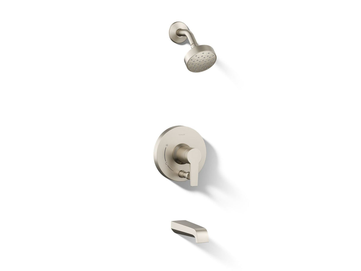 Pitch® Rite-Temp® bath and shower trim kit with push-button diverter, 1.75 gpm