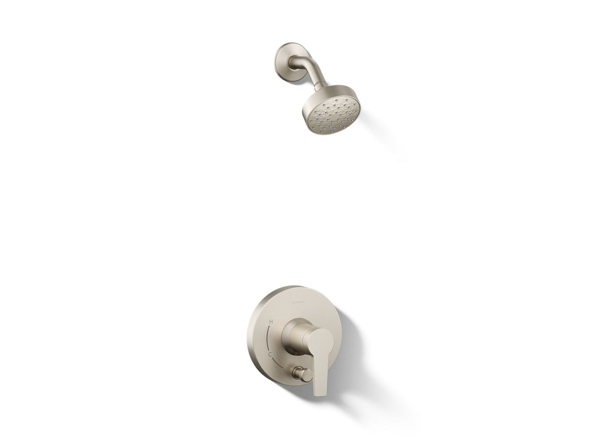Pitch® Rite-Temp® shower trim kit with push-button diverter, 2.5 gpm