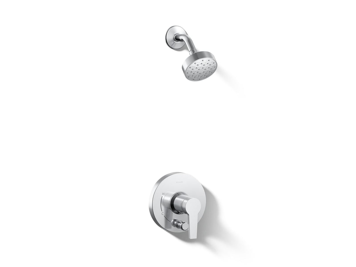Pitch® Rite-Temp® shower trim kit with push-button diverter, 1.75 gpm