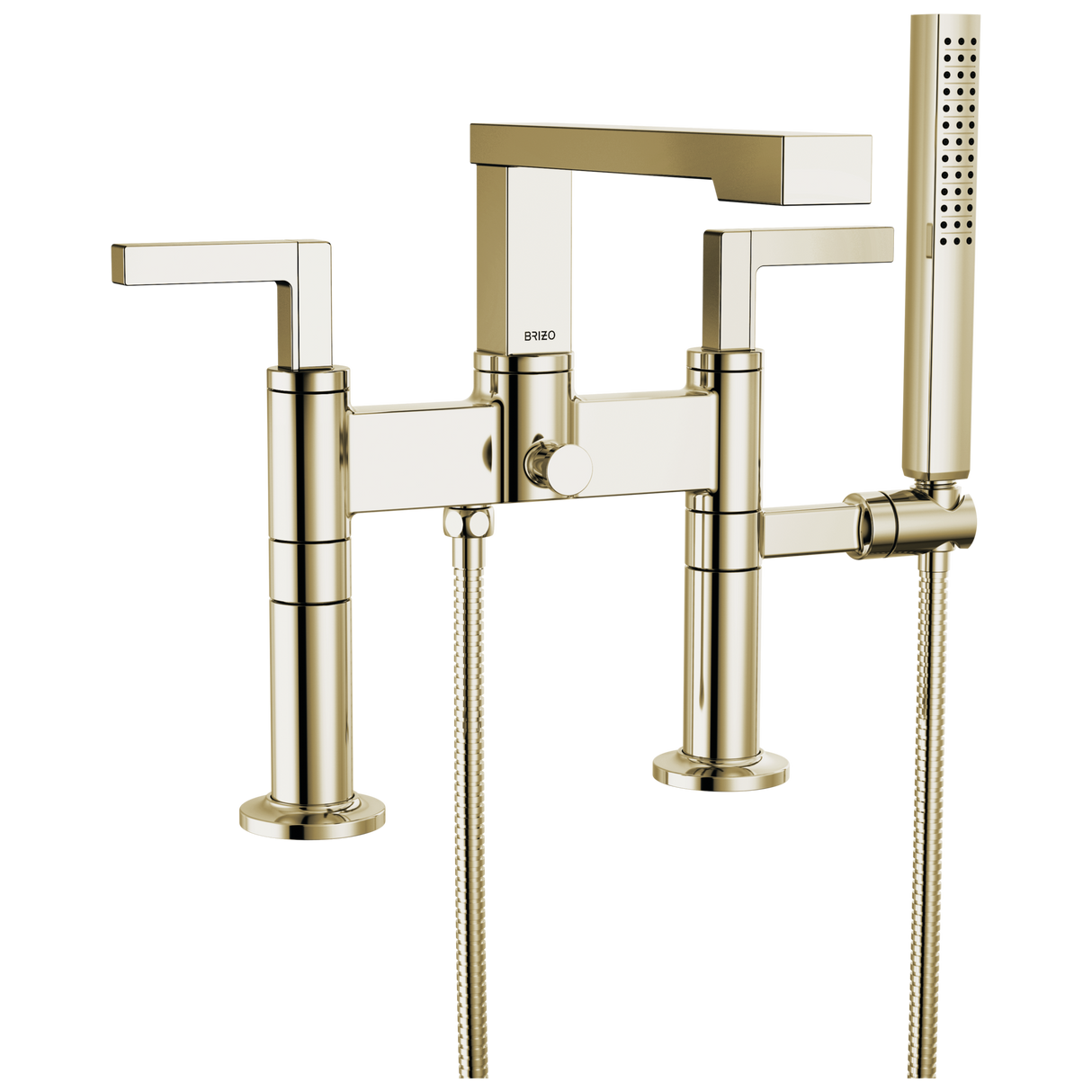 Frank Lloyd Wright Bath Collection by Brizo Two-Handle Tub Filler Trim Kit with Lever Handles Deck Mount Tub Filler Unions