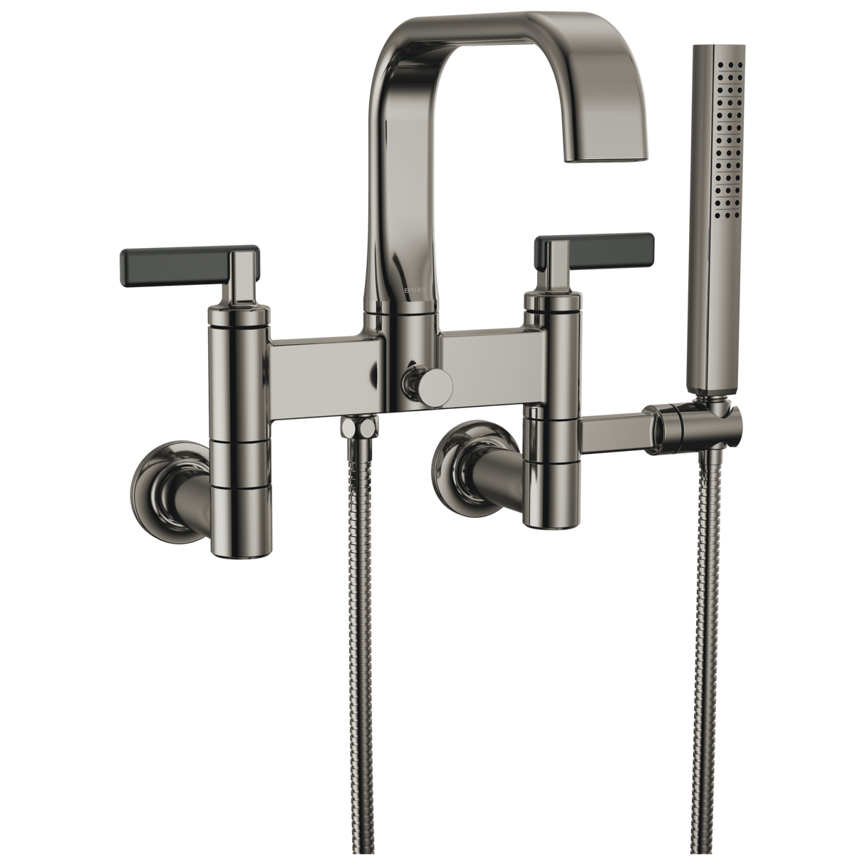 Allaria Two-Handle Tub Filler Trim Kit with Lever Handles Wall Mount Tub Filler Unions