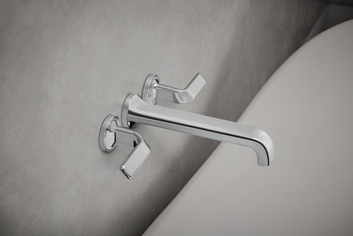 Allaria Two-Handle Wall Mount Tub Filler - Less Handles