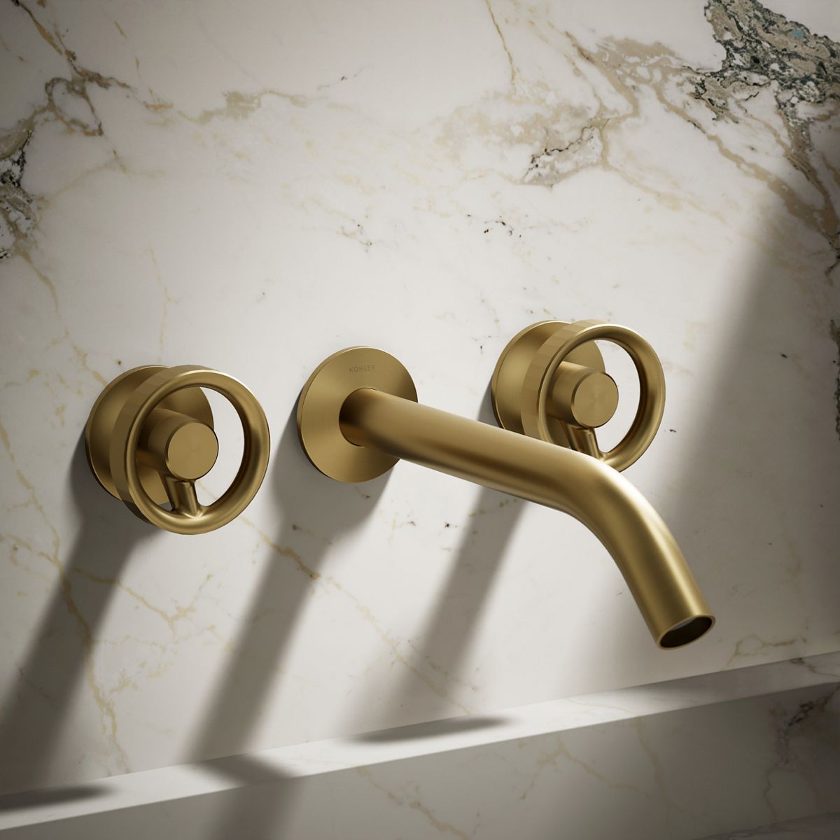 Components® Wall-mount bathroom sink faucet Industrial handle trim