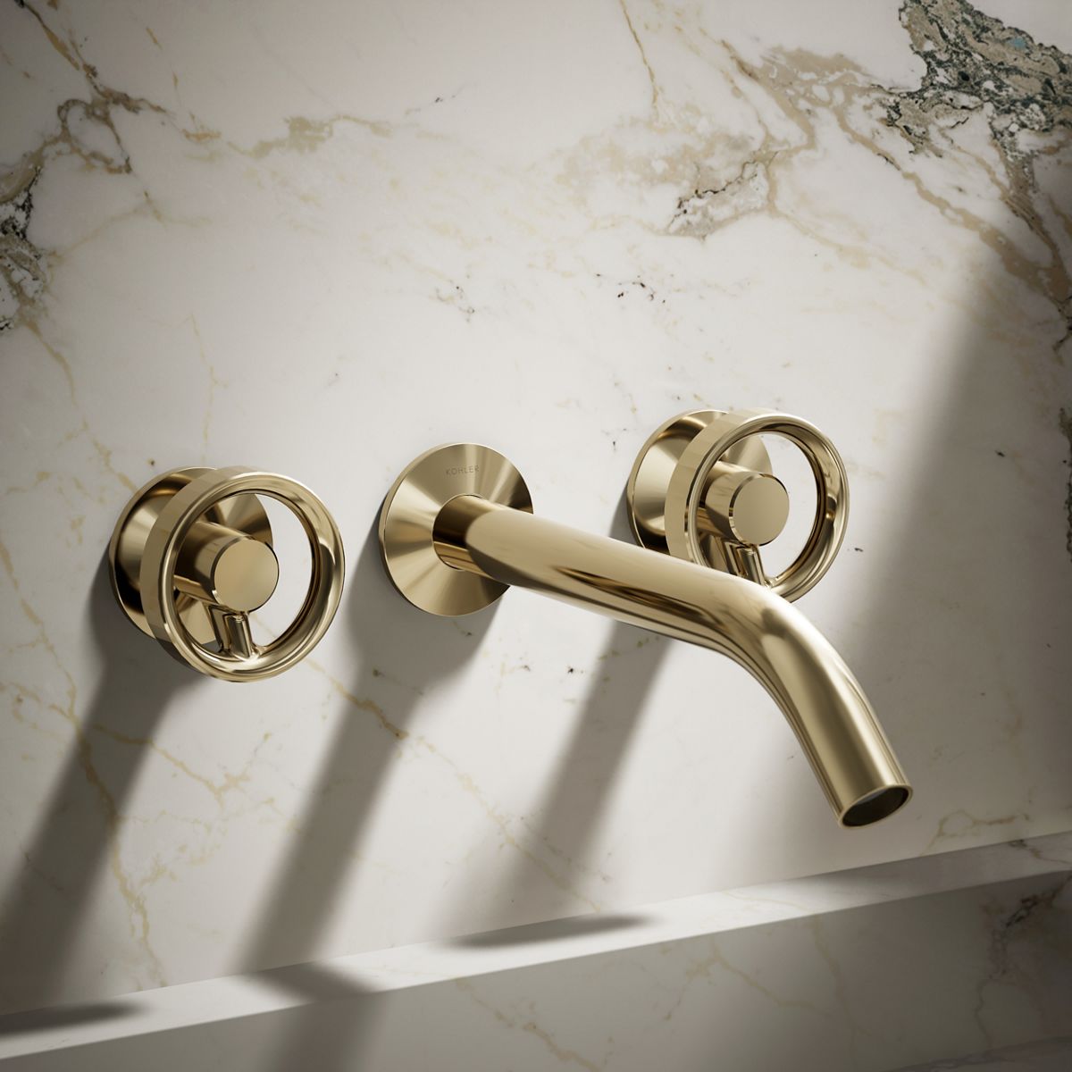 Components® Wall-mount bathroom sink faucet Industrial handle trim