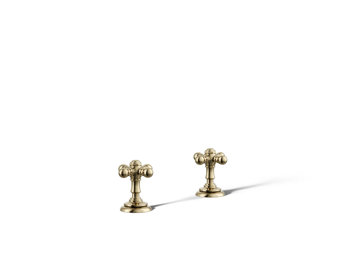 Artifacts® Deck-mount bath faucet handle trim with Cross design