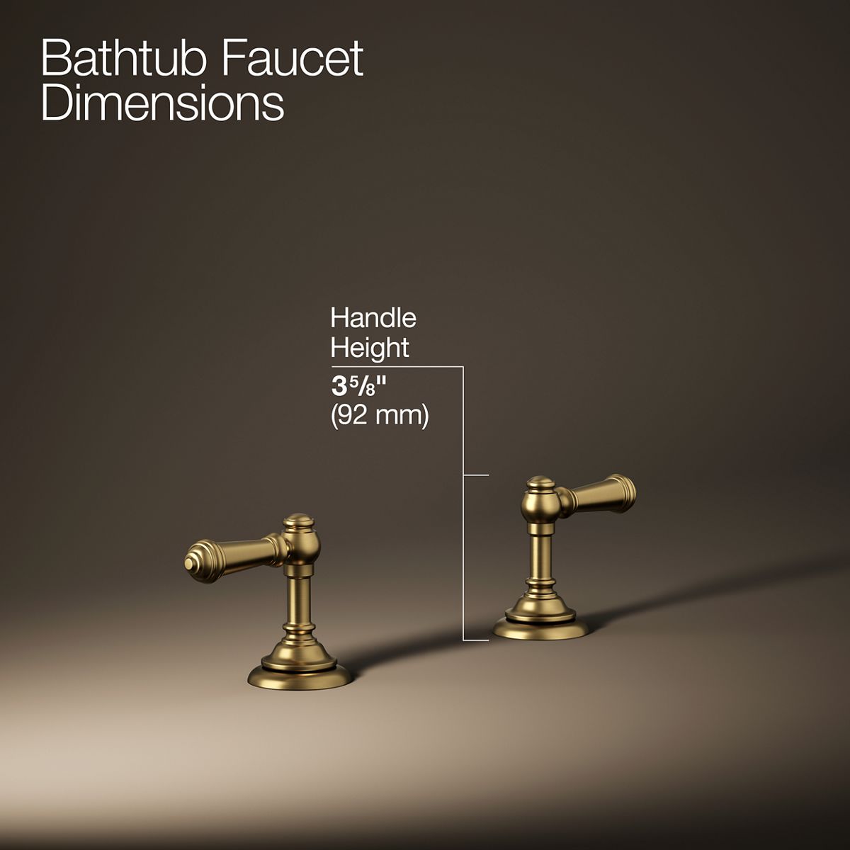Artifacts® Deck-mount bath faucet handle trim with Lever design
