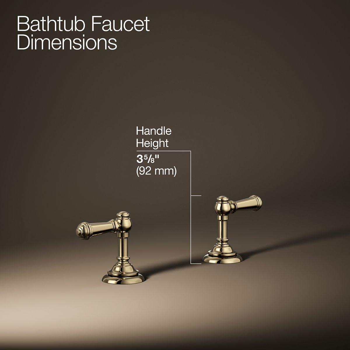 Artifacts® Deck-mount bath faucet handle trim with Lever design