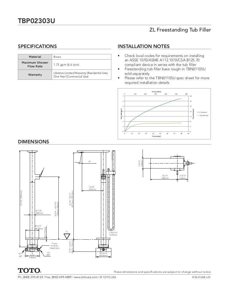 ZL Freestanding Tub Filler