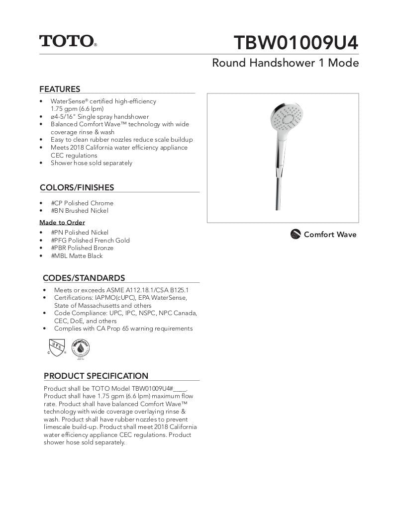 Round Handshower 1 Mode