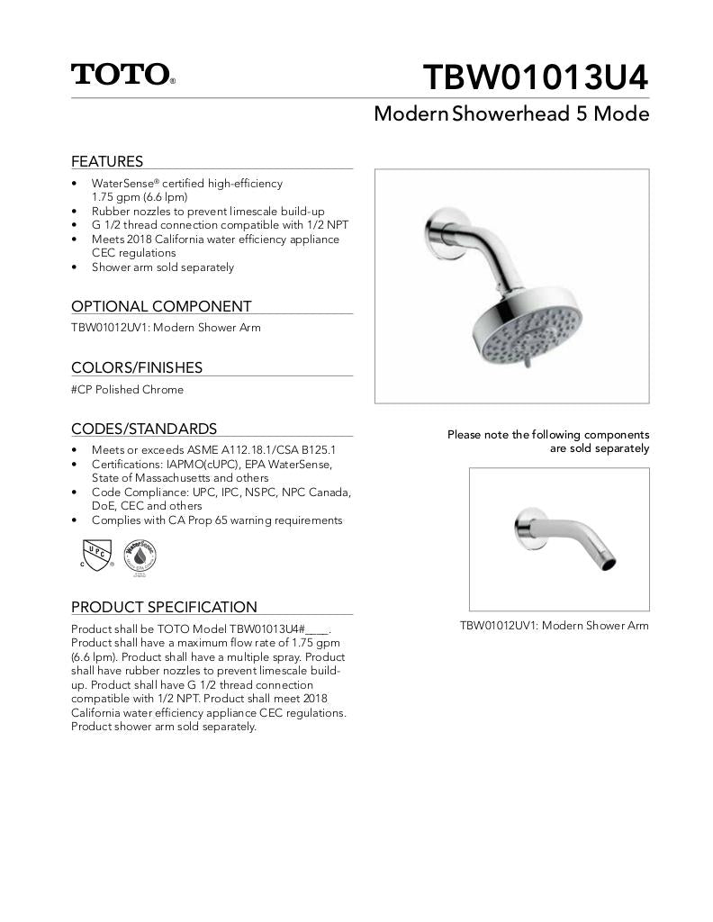 Modern Showerhead 5 Mode