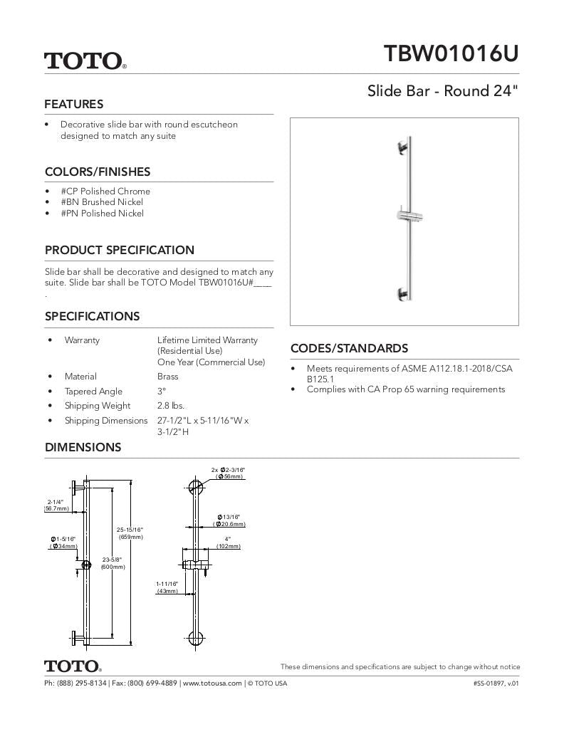 Slide Bar - Round 24"
