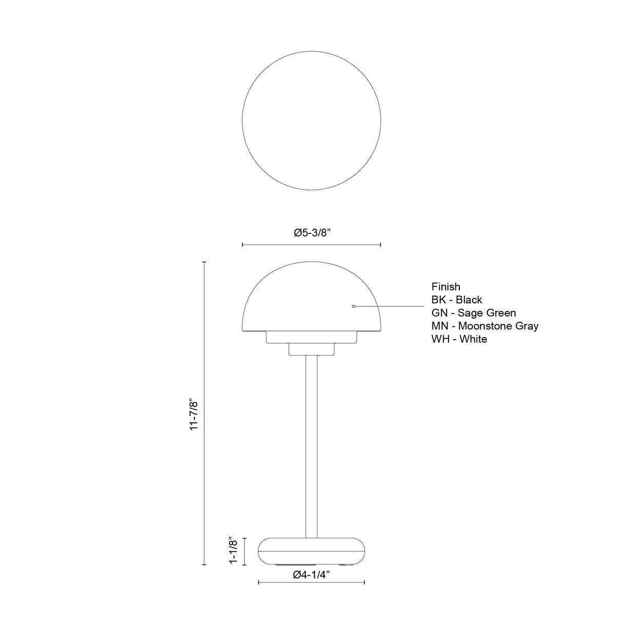 Kuzco Hinata 12-in Table Lamp