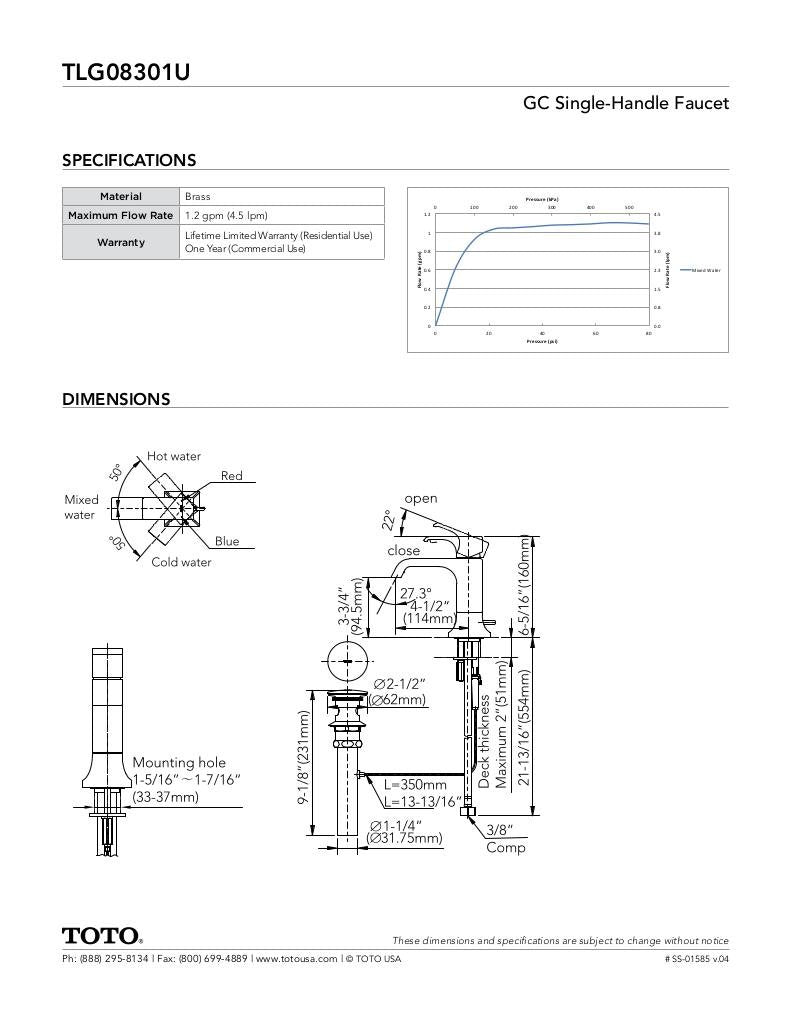 GC Single-Handle Faucet - 1.2 GPM