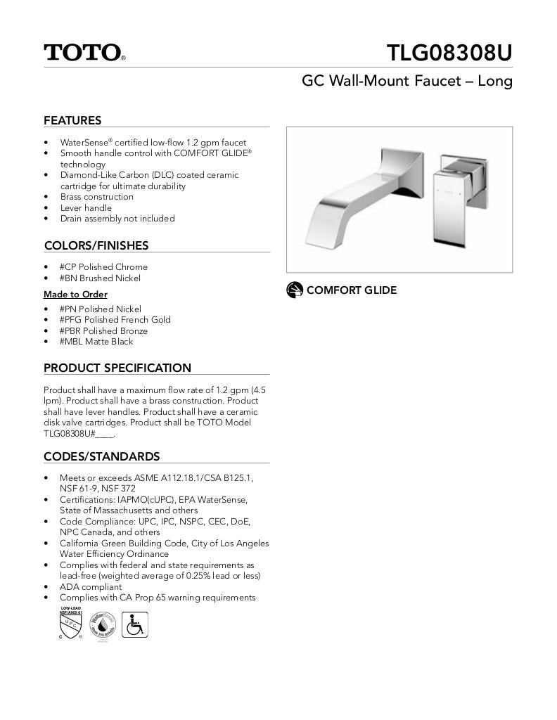 GC Wall-Mount Faucet - Long - 1.2 GPM