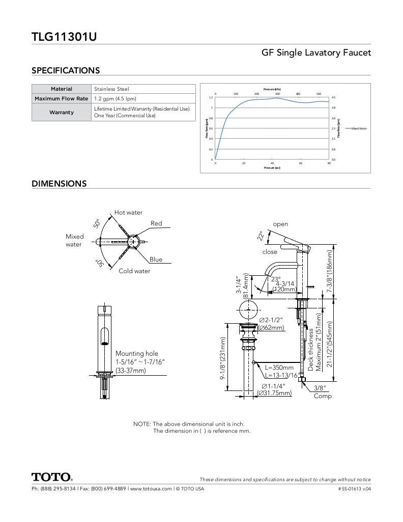 GF Single-Handle Faucet - 1.2 GPM