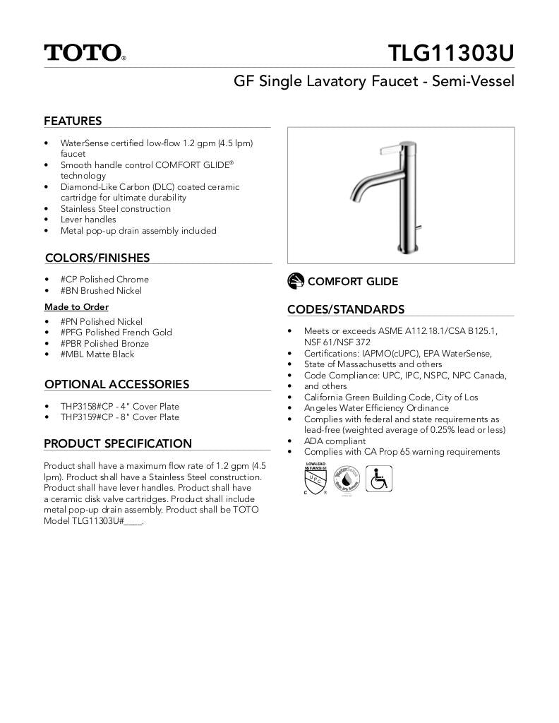 GF Single-Handle Faucet - 1.2 GPM - Semi-Vessel