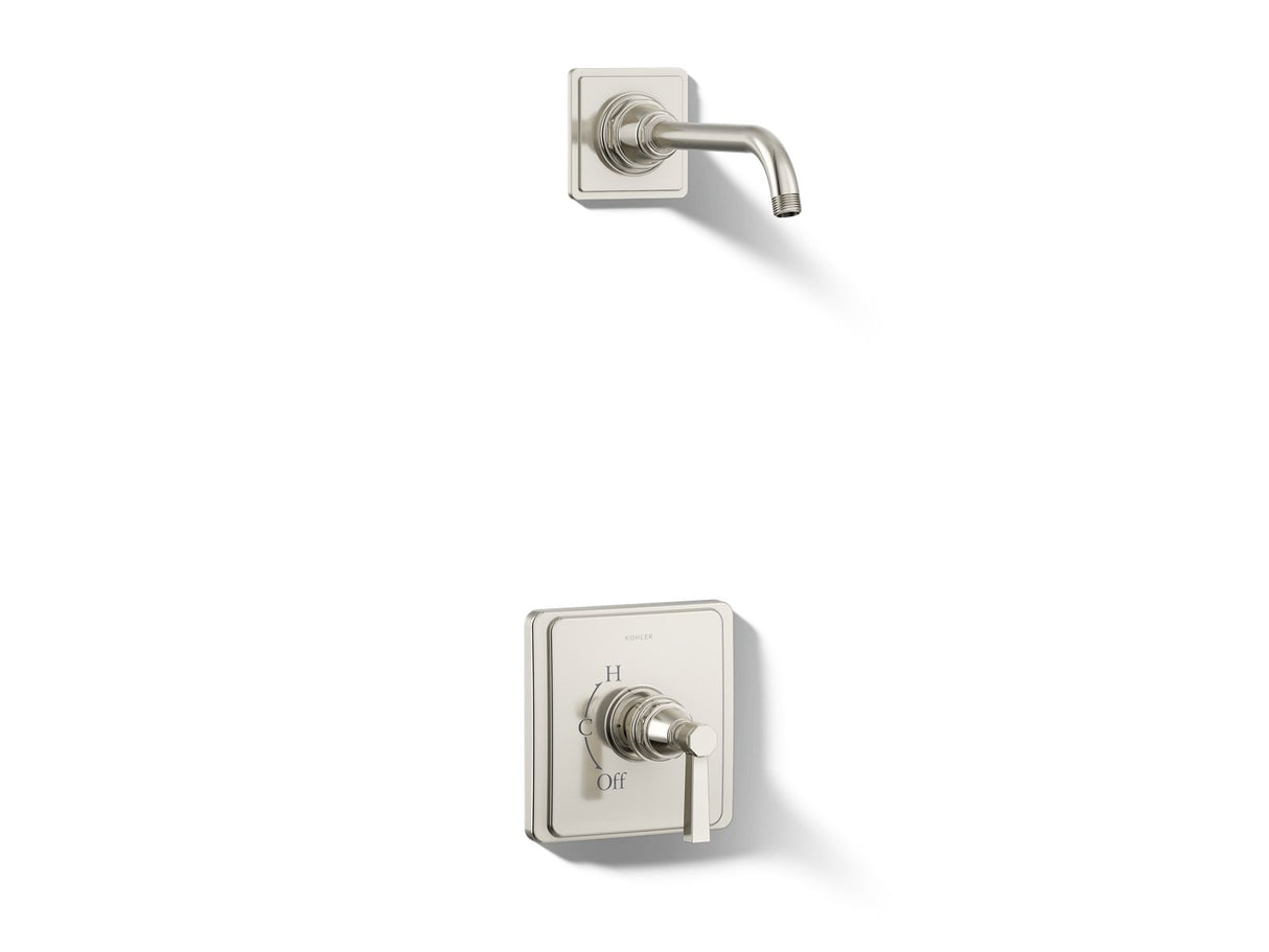 Pinstripe® Pure Rite-Temp® shower trim kit with lever handle, without showerhead