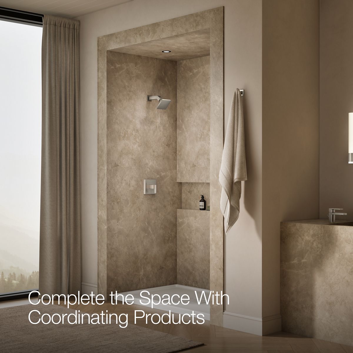 Loure® Rite-Temp® shower trim kit, without showerhead