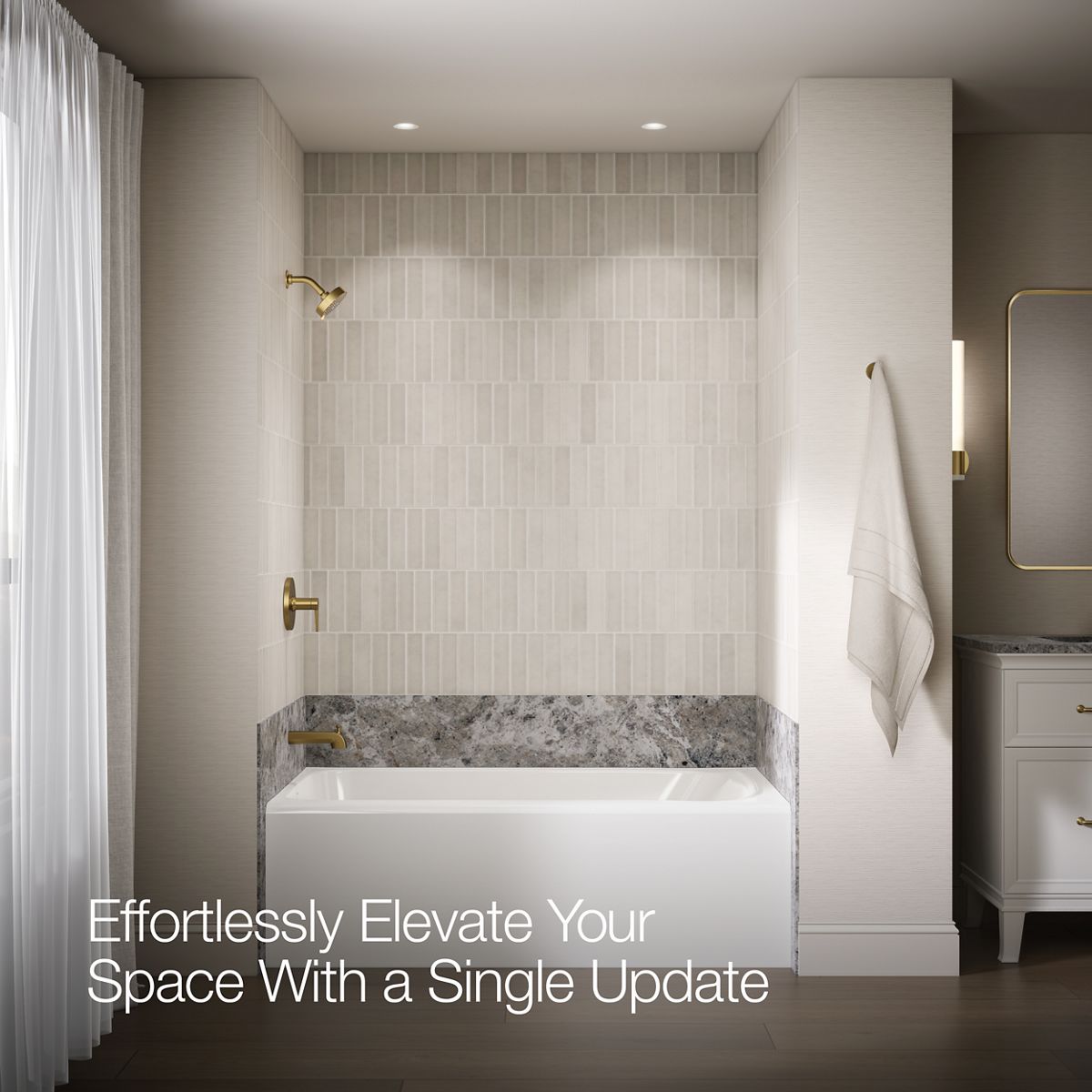 Pitch® Rite-Temp® bath and shower trim kit, without showerhead