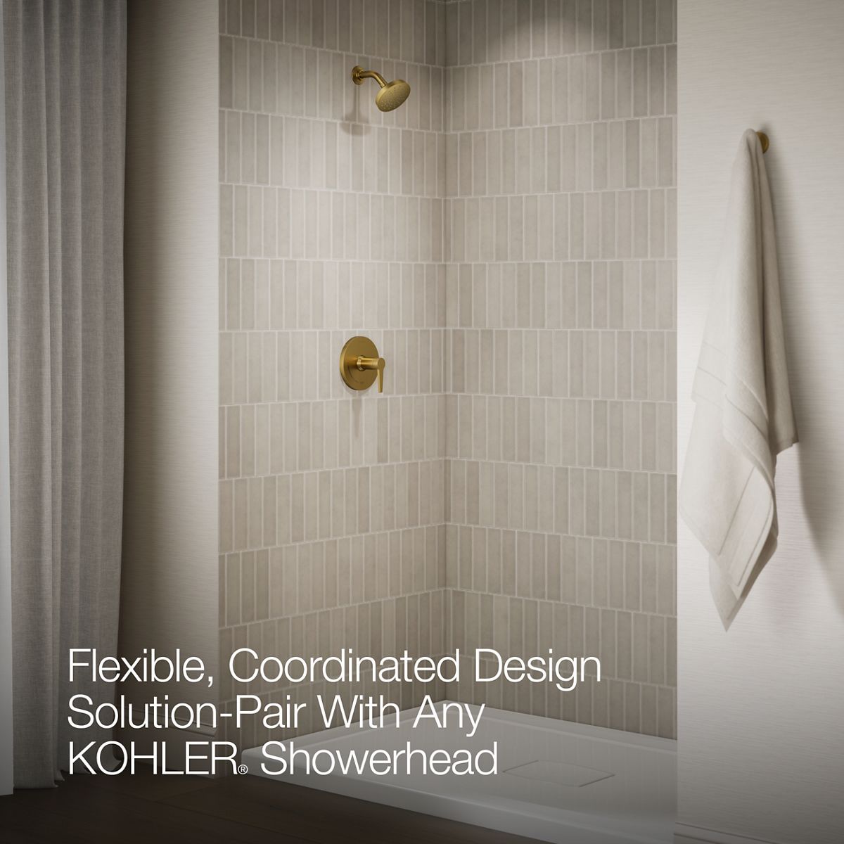 Pitch® Rite-Temp® shower trim kit, without showerhead