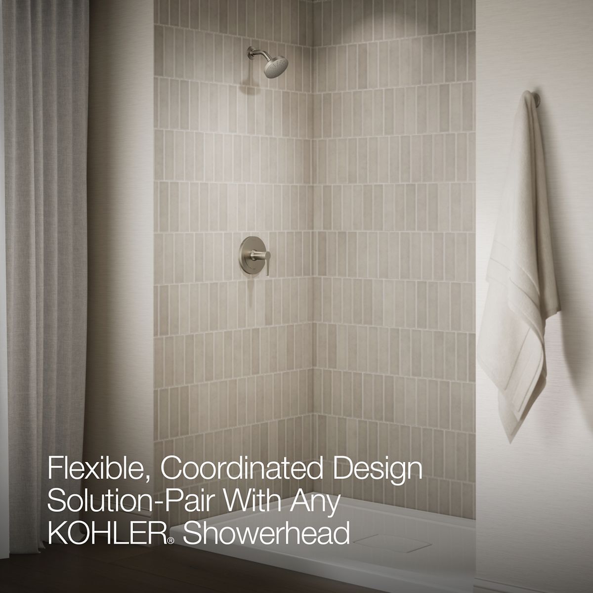 Pitch® Rite-Temp® shower trim kit, without showerhead