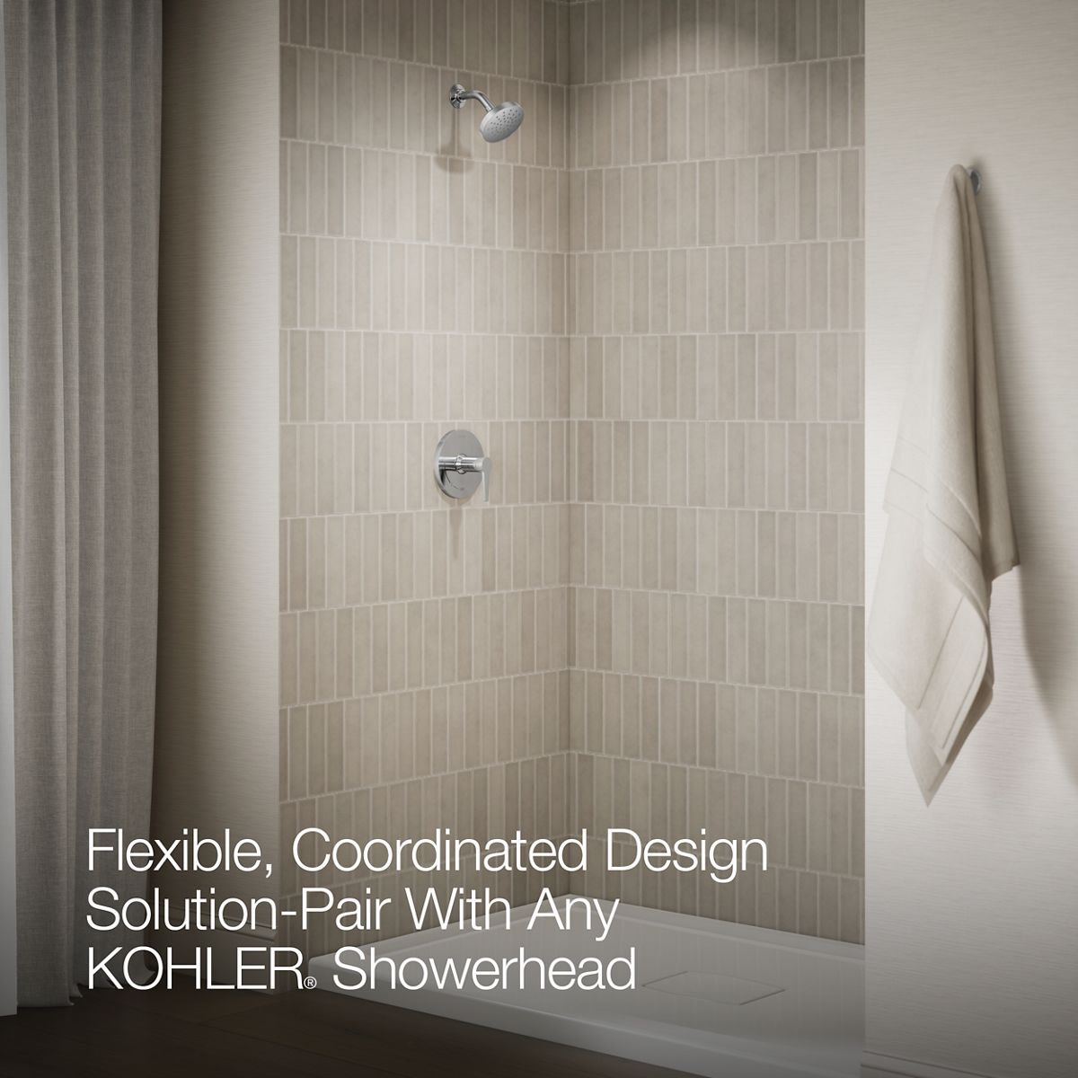 Pitch® Rite-Temp® shower trim kit, without showerhead