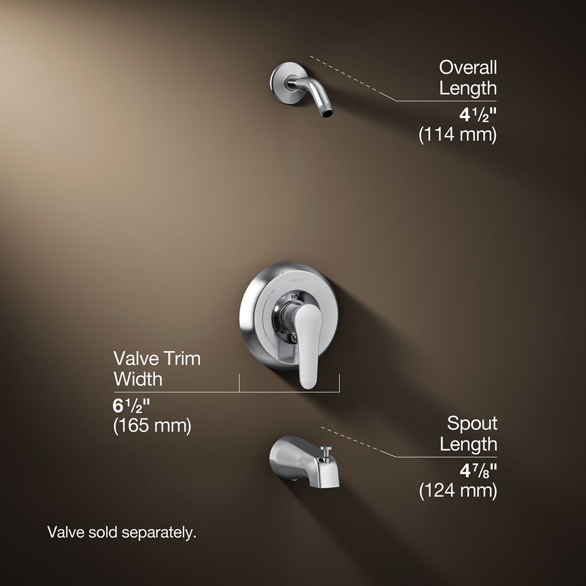 July® Rite-Temp® bath and shower trim kit, without showerhead
