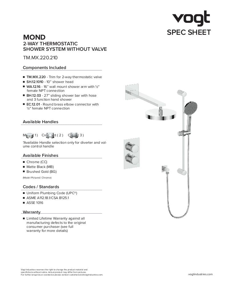 MOND TRIM FOR 2-WAY TH SHOWER KIT