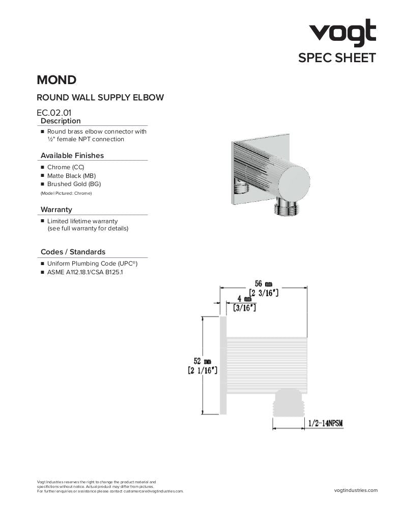 MOND TRIM FOR 2-WAY TH SHOWER KIT