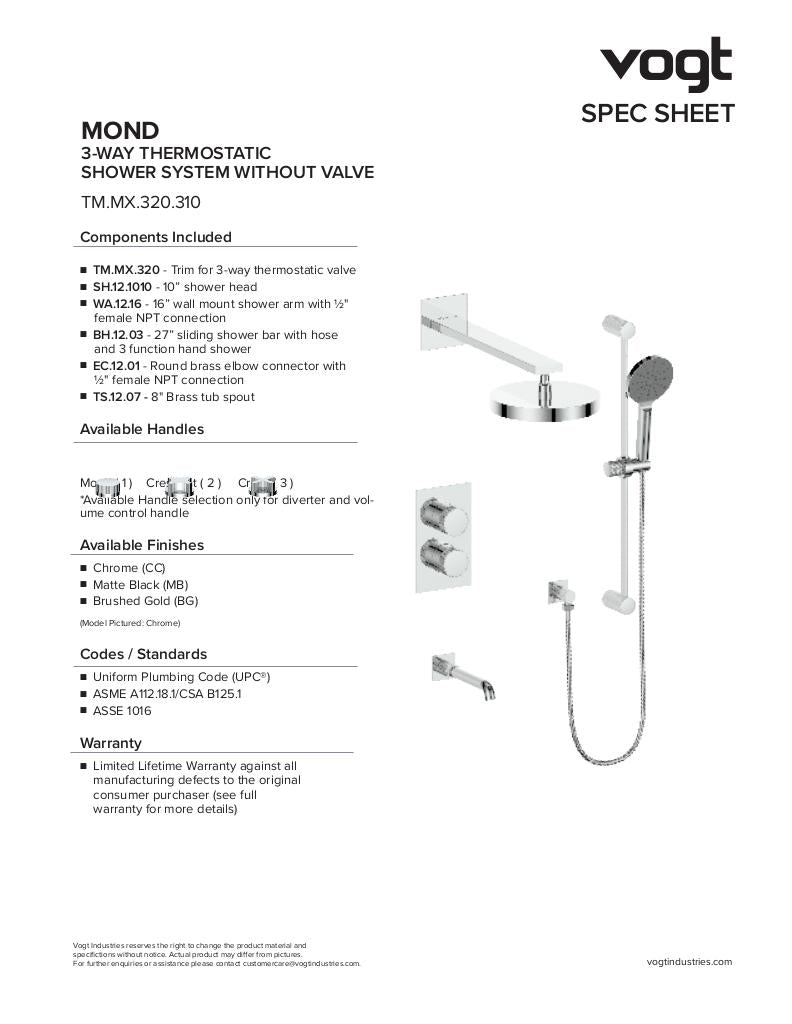 MOND TRIM FOR 3-WAY TH SHOWER KIT