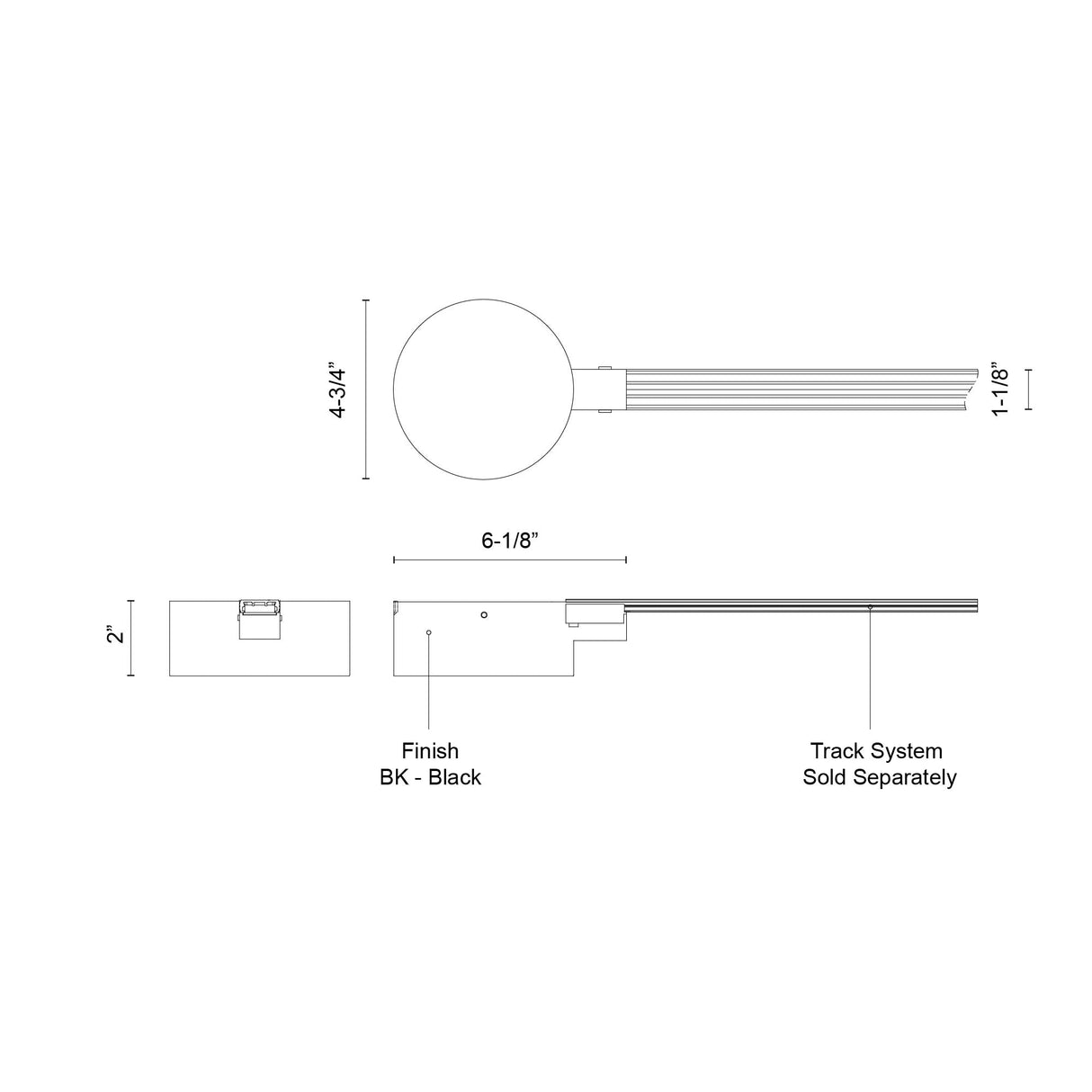 Kuzco Trilo Track 4-in Trilo Track Canopy and Driver Cover