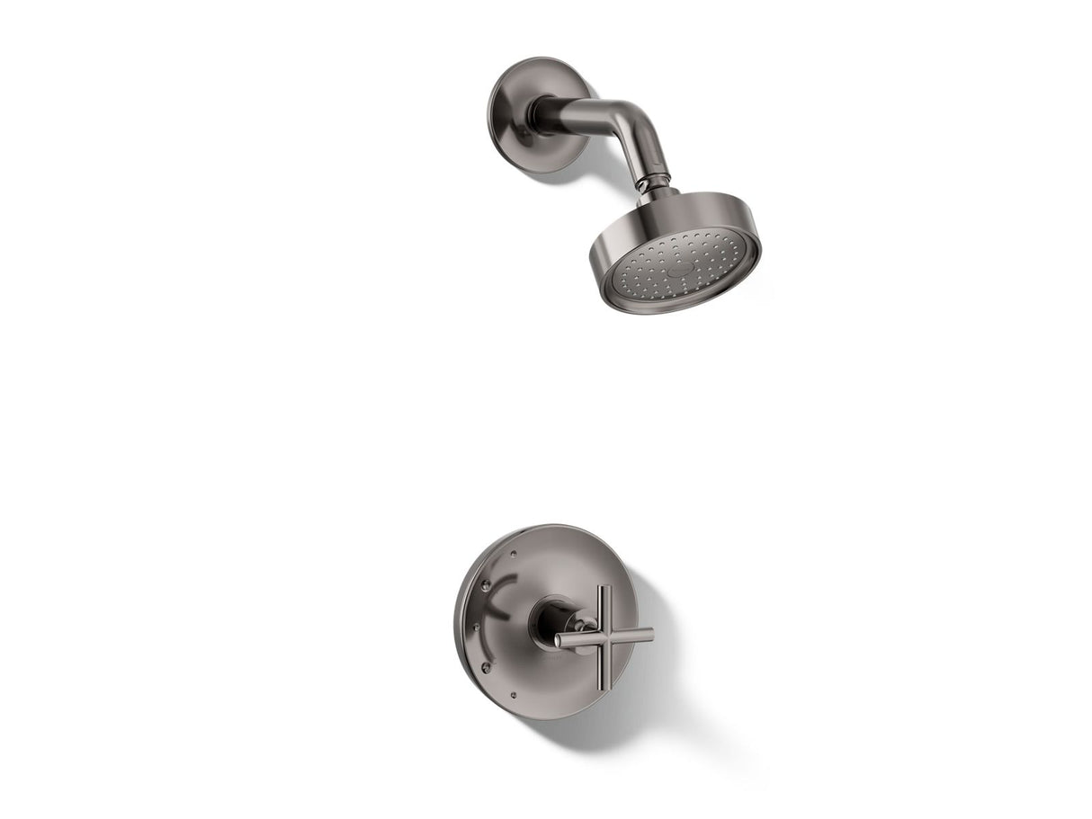 Purist® Rite-Temp® shower trim kit with cross handle, 2.5 gpm