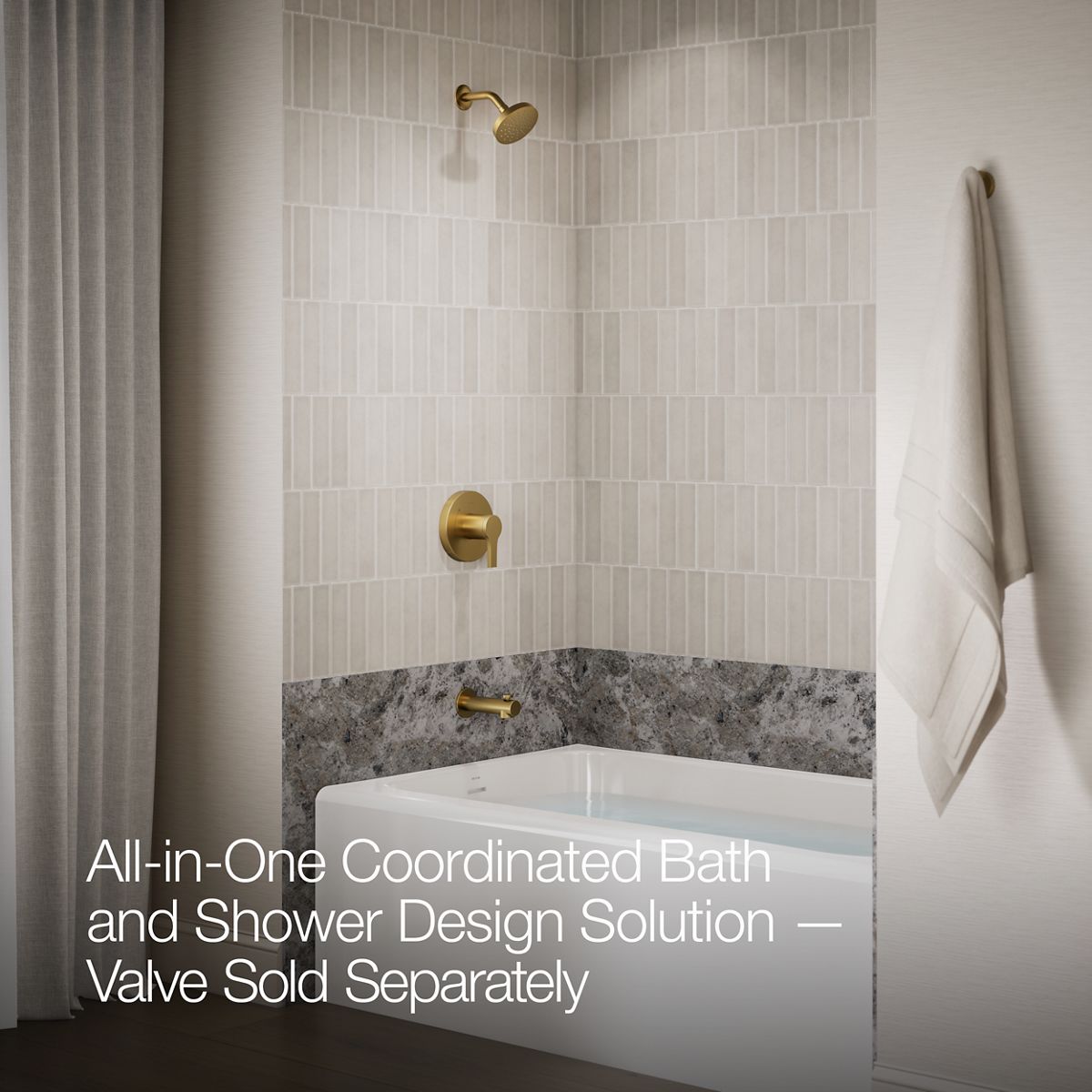 Elate® Rite-Temp® bath and shower trim kit, 1.5 gpm