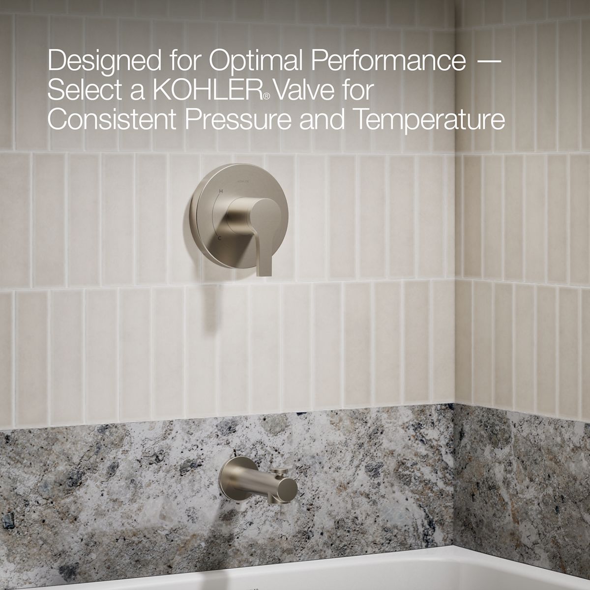 Elate® Rite-Temp® bath and shower trim kit, 2.5 gpm