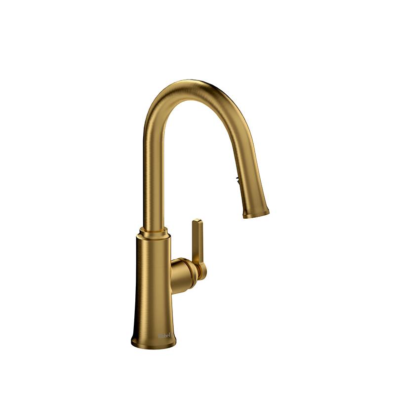 Trattoria Kitchen Faucet With Spray - Silent Braided Nylon Hose