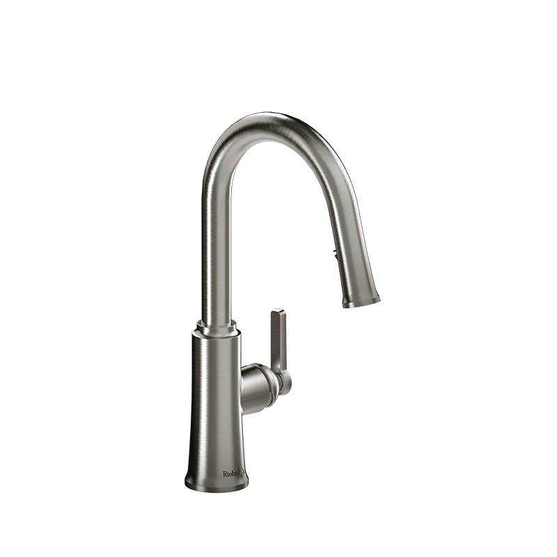 Trattoria Kitchen Faucet With Spray - Silent Braided Nylon Hose