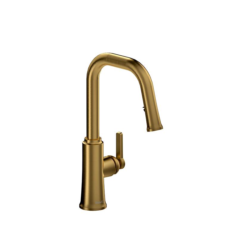 Trattoria Kitchen Faucet With Spray - Silent Braided Nylon Hose