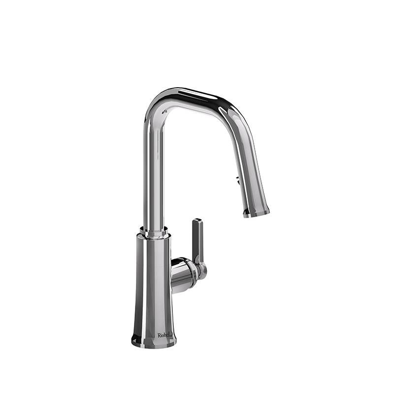 Trattoria Kitchen Faucet With Spray - Silent Braided Nylon Hose
