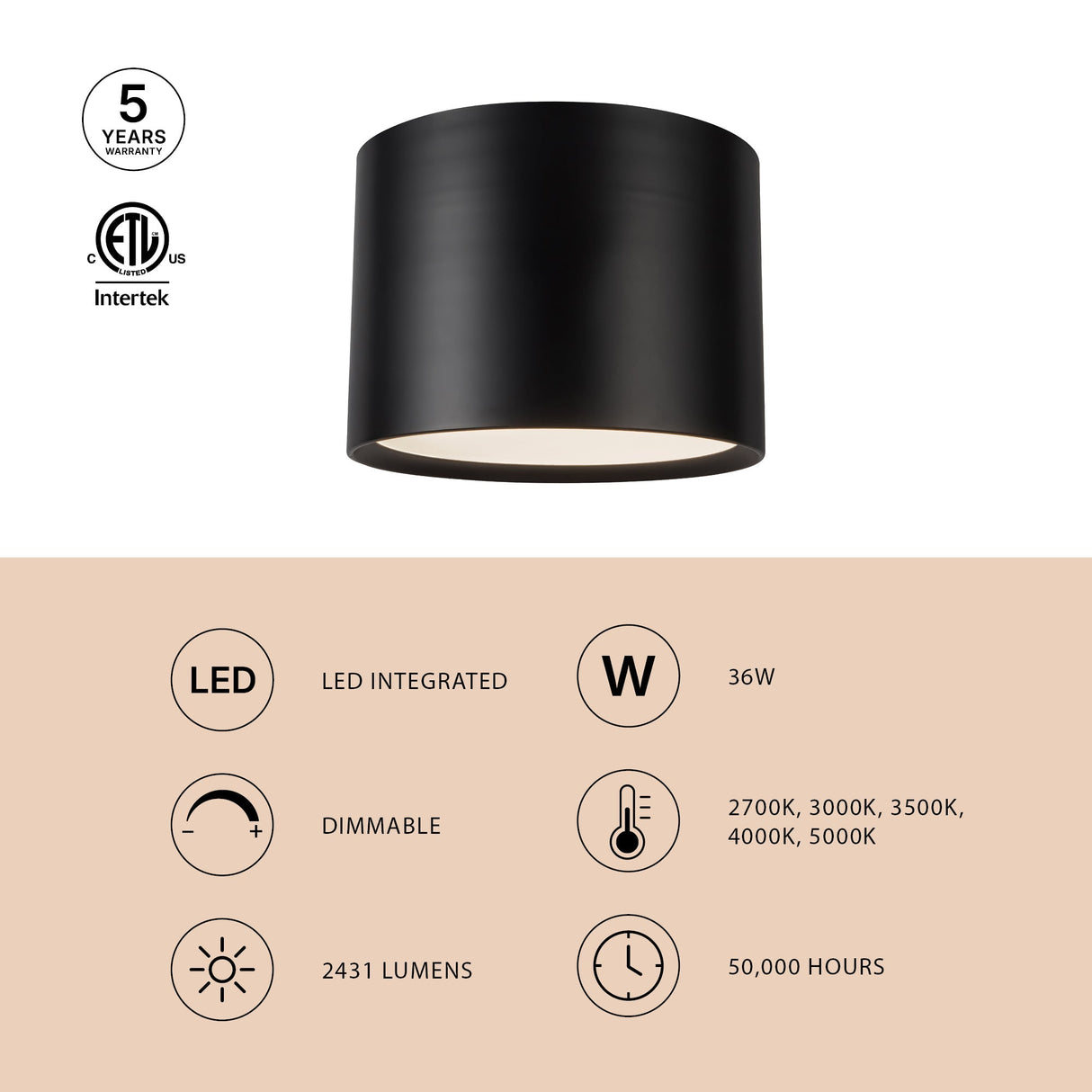 Kuzco Vibe Uma 15-in Semi-Flush Mount