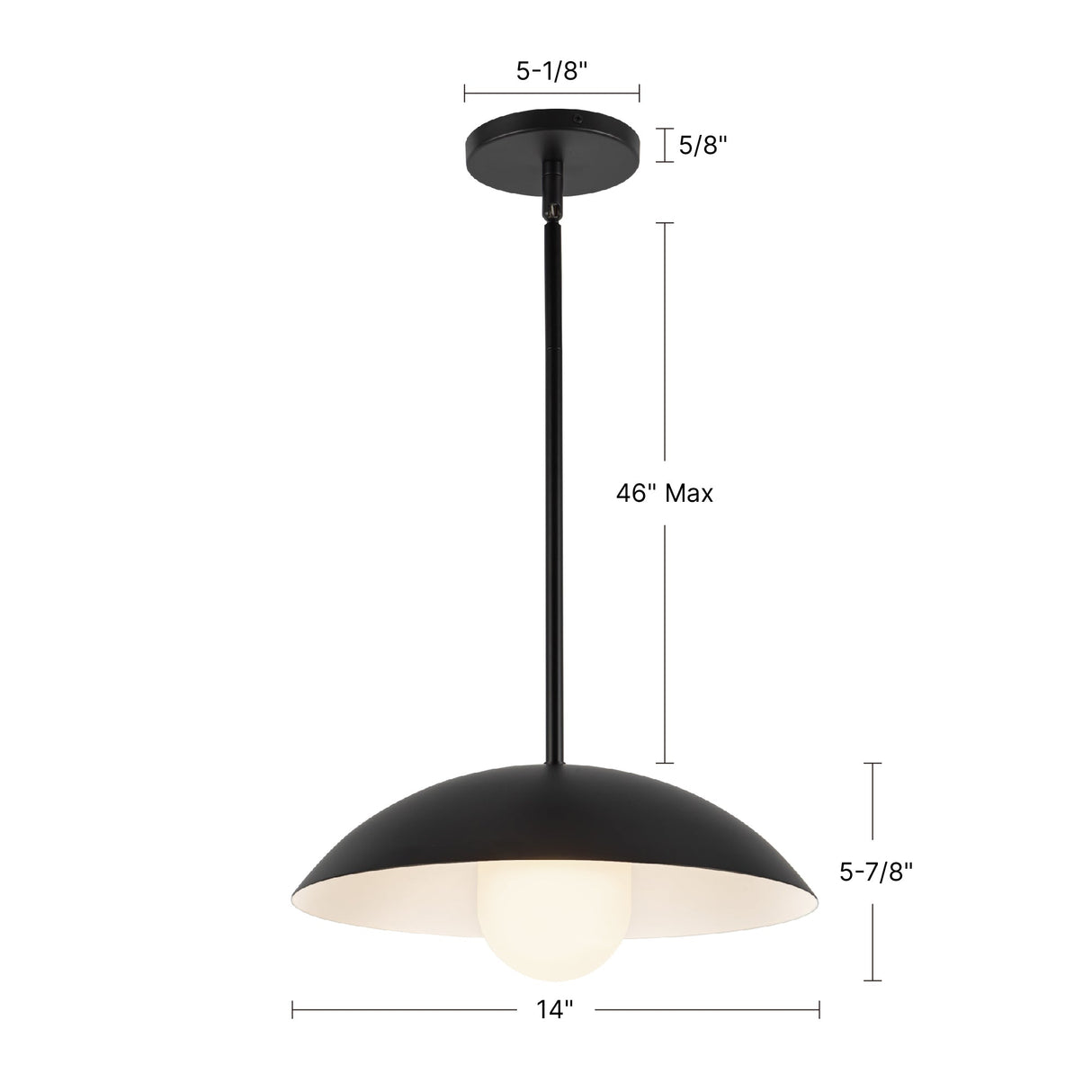 Kuzco Umbra 14-in (6-in Height) Pendant
