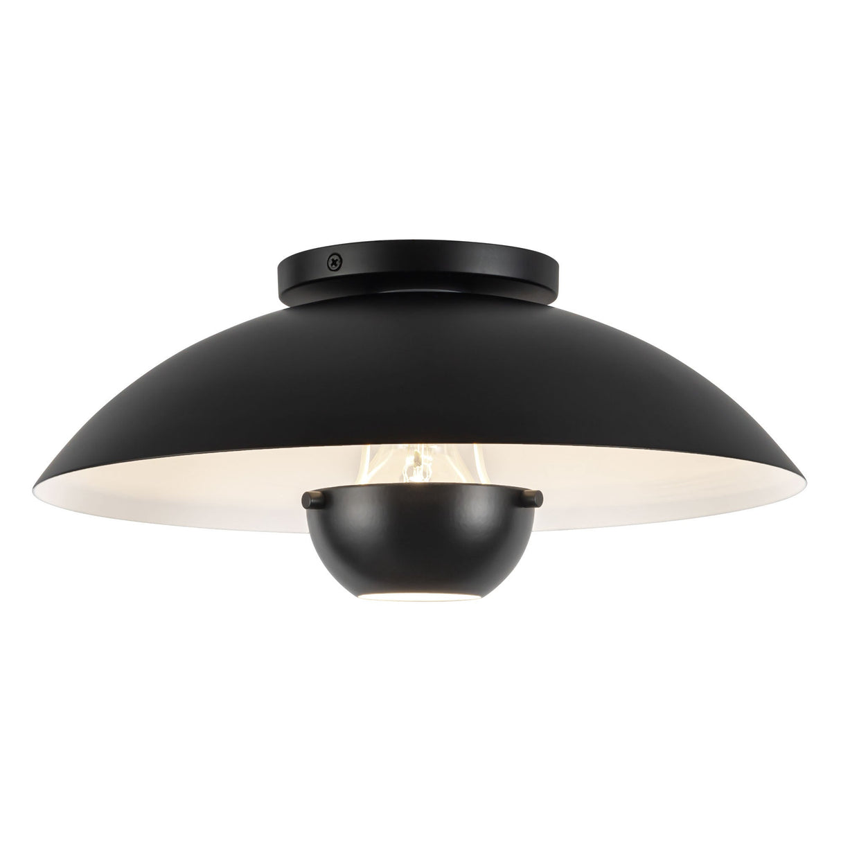 Kuzco Umbra 14-in (5-in Height) Semi-Flush Mount