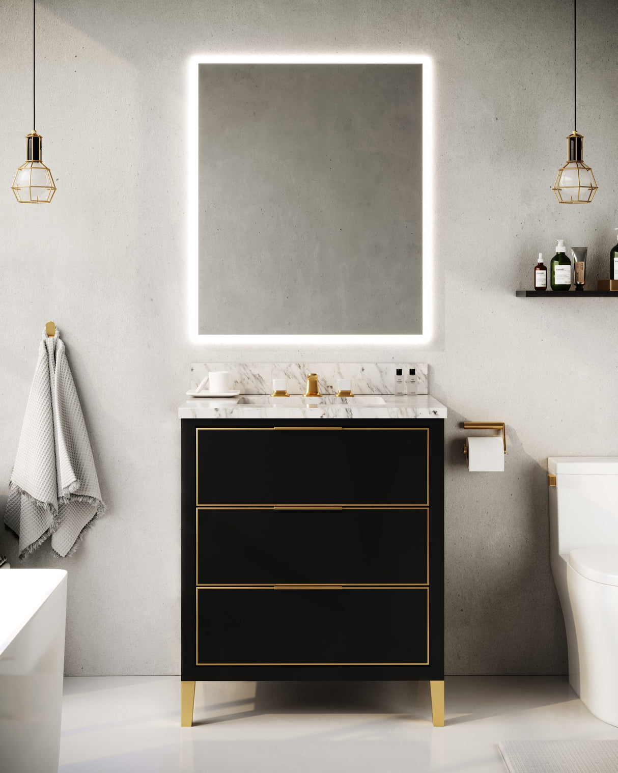 MUSE Metal Trim 30-in Single-Basin Vanity