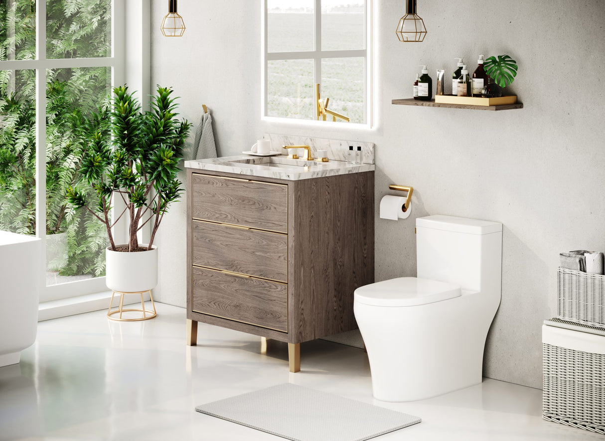 MUSE Metal Trim 30-in Single-Basin Vanity