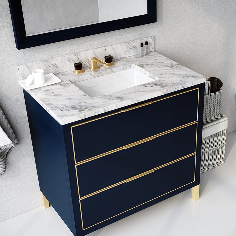 MUSE Metal Trim 36-in Single-Basin Vanity