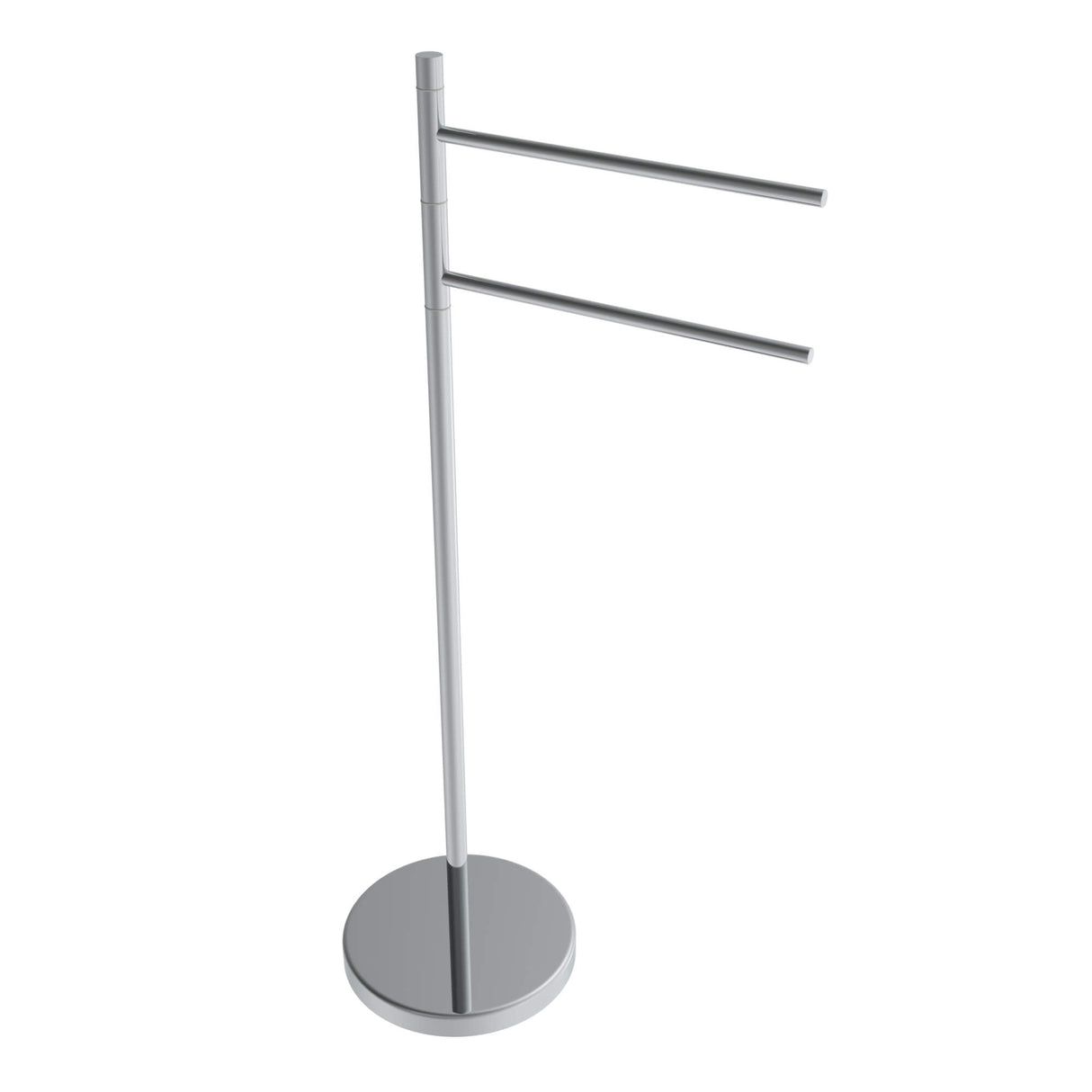 Round Freestanding Swivel Double Towel Bar