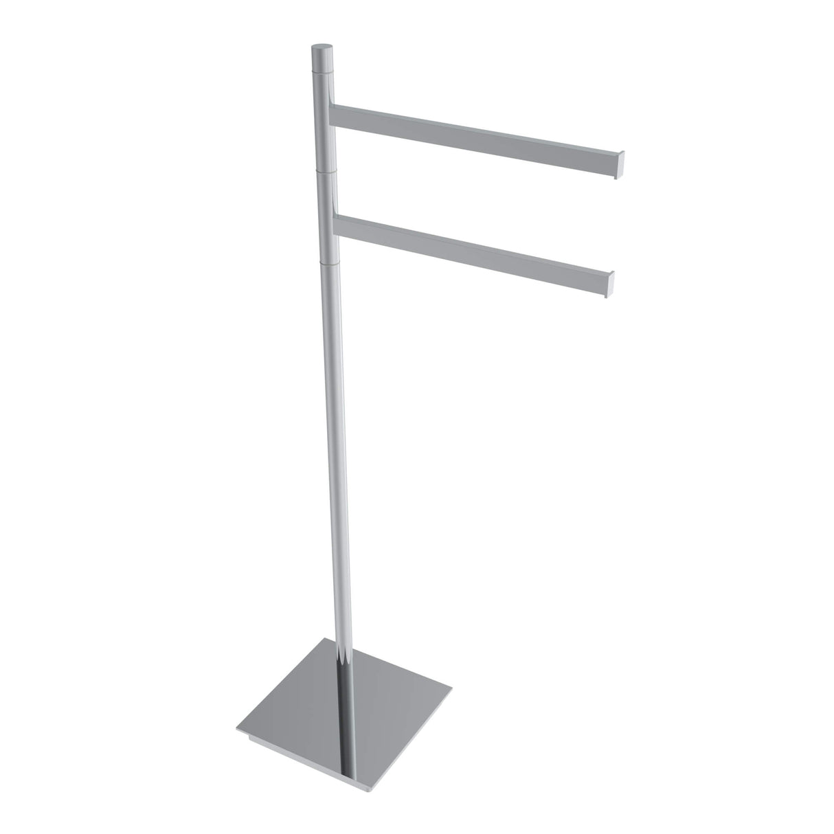 Square Freestanding Swivel Double Towel Bar